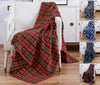 Fleece Throw Blanket 120x150cm Soft Warm Single Tartan Check Sofa Bed Travel Car