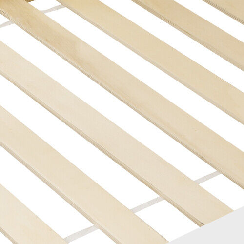 3FT Single Bunk Bed Treehouse Wooden Frame Kids Sleeper Pine House Canopy HT