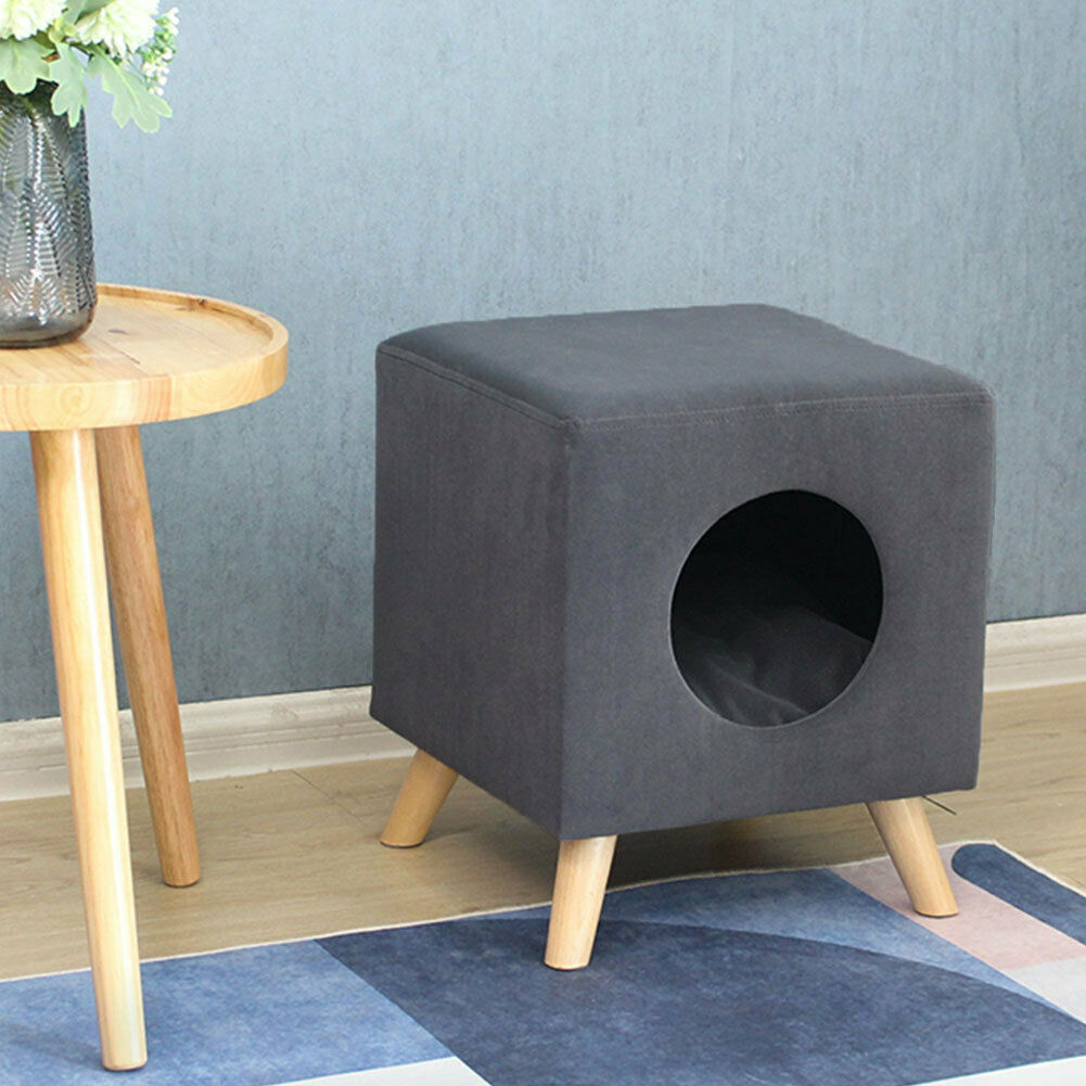 Pet Indoor House Cat Puppy Dog Bed Stool Nest Hideout Cave Igloo Hammock Cushion