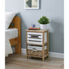 Bedside Table Unit Cabinet Wicker Basket 2/3 Drawer Nightstand Storage Bathroom