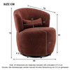 Swivel Tub Chair Teddy Fabric Accent Armchair Barrel Chairs Reading Chair HT