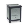 3 Drawer Mirrored Bedside Table Cabinet Bedroom Furniture Storage Nightstand