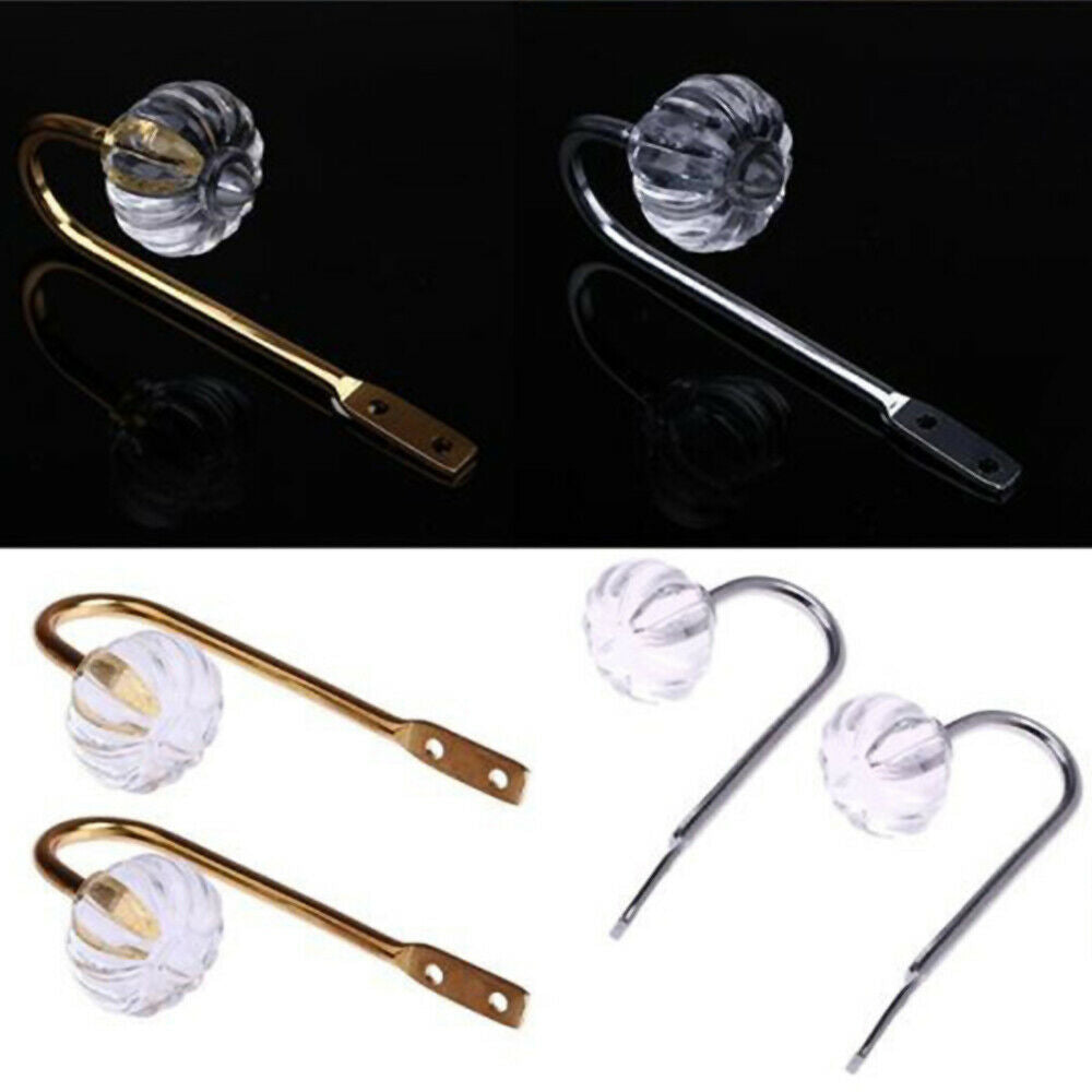 2X Metal Crystal Curtain Holdback Wall Tie Backs Hook Hanger Holder Home Decor