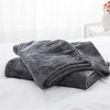 Heavy Snuggle Mink Throw Large Grey Double Bed Blanket Thick Warm Fleece Throw