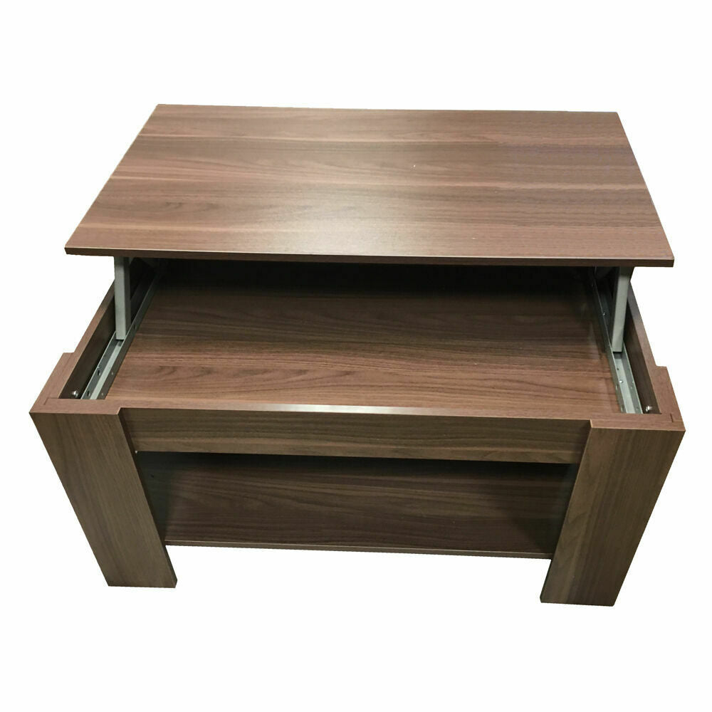 Coffee Table Lift Up Top with Storage Dark Walnut / Brown Redstone