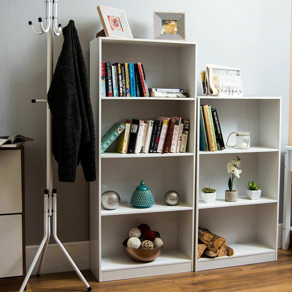 2 3 4 5 Tier Wooden Bookcase Shelving Display Storage Shelf Unit Wood Furniture