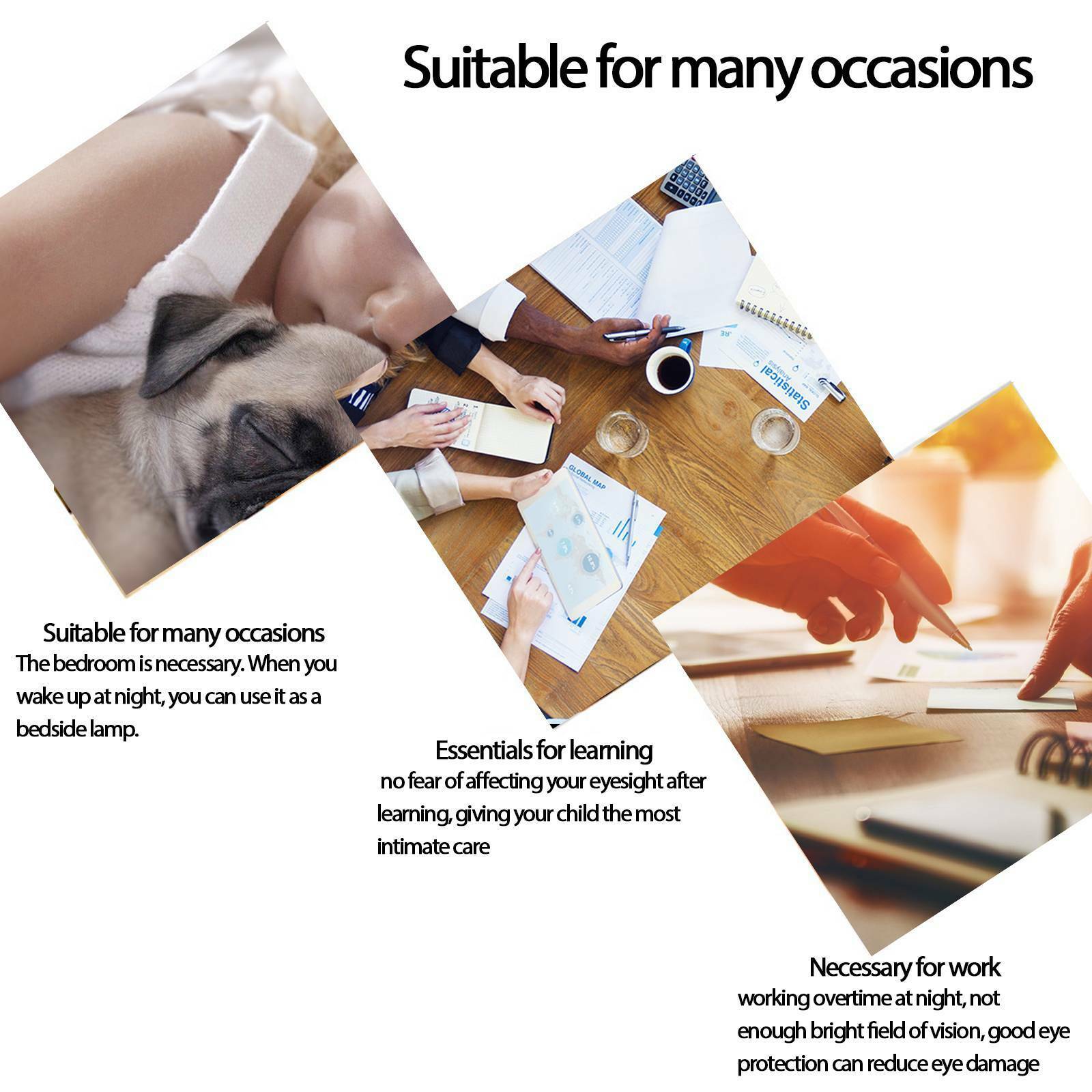 Desk Table Top 8x Magnifier Lamp Eyelash Beauty Nail Salon Tattoo White