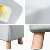 Linen Fabric Footstool Foot Rest Stool Pouffe Ottoman Seat Living Room Furniture