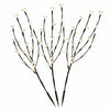 3 X WARM WHITE SOLAR GARDEN ORNAMENTAL STYLISH BLOSSOM BRANCH TREE 60 LED LIGHTS