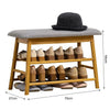 3 Tier Shoe Bench Shoes Storage Rack Cabinet Padded Seat Cushion Stool Hallway