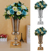43cm Large Stunning Gold Iron Luxury Flower Vase Urn Wedding Table Home Decor (GOLDEN)