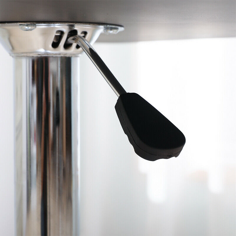 Bar Table Side Breakfast Table Adjustable Chrome 360 Swivel Bistro Black/White