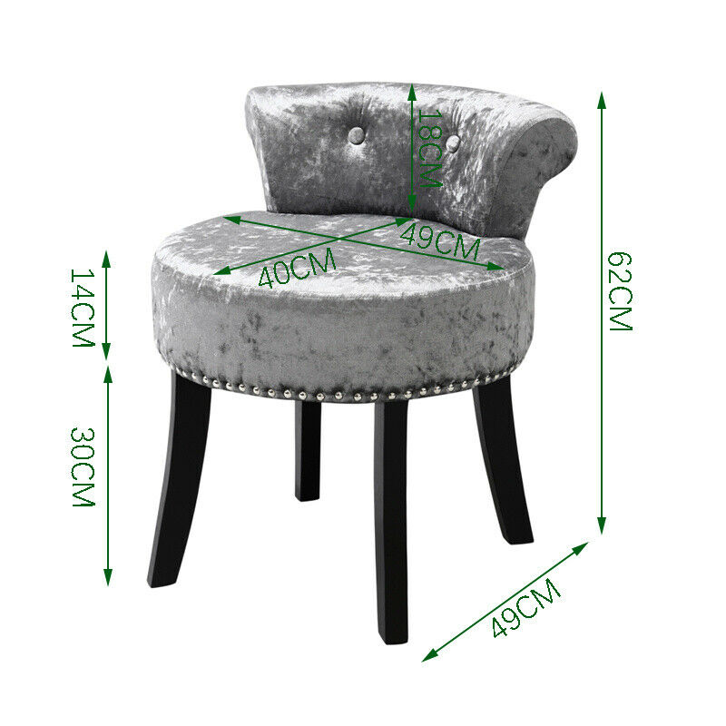 Velvet Dressing Table Chair Vanity Stool Piano Stools Dining Chairs Bedroom Room