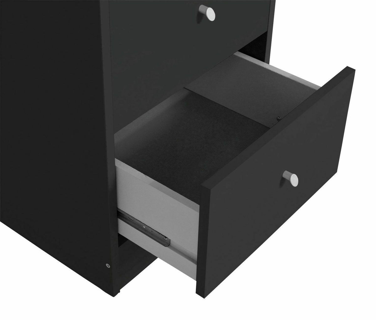 Home Malibu 3 Drawer Office Desk Black Quildinc