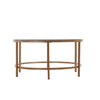 Round Coffee Table Satin Gold Clear Glass Top Finish / Metal End Side Tea Table