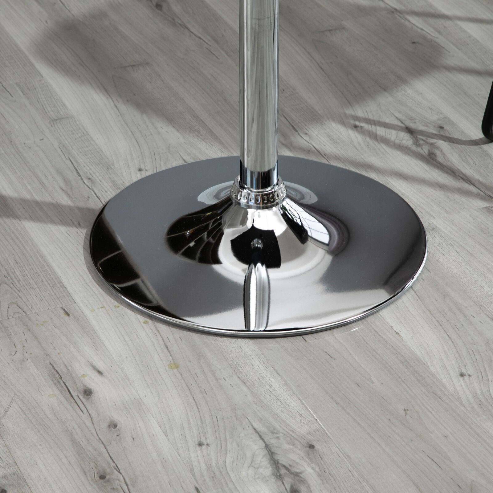 Modern Height Adjustable Bar Table with Square Tabletop and Metal Base Home