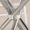 Modern Kitchen Dining Room Table Round Glass Top With Chrome Legs Office Cafe