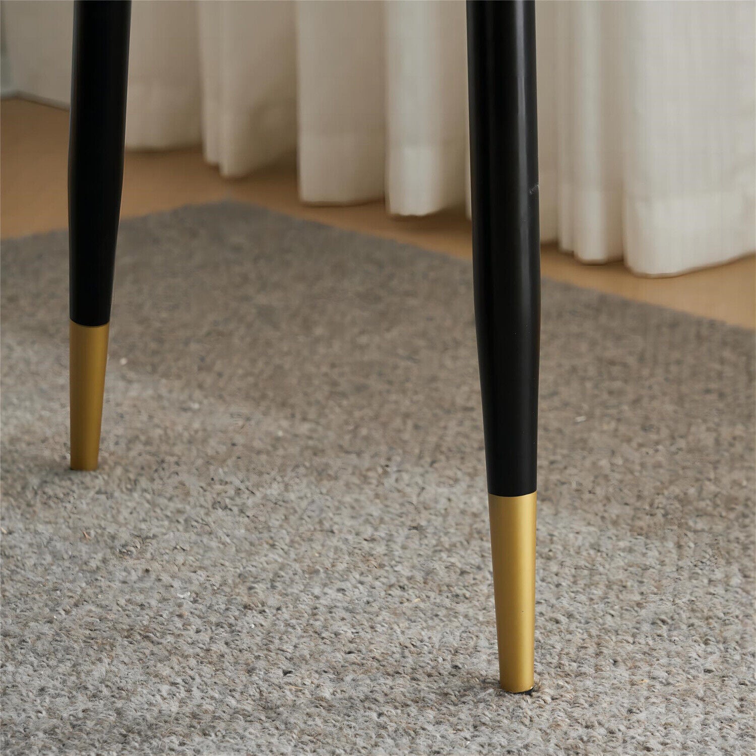 Set of 2 Modern Velvet Dining Chairs Accent Chairs Kitchen Leisure Chairs HT