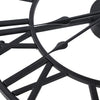 60cm Roman Numeral Wall Clock Indoor Outdoor Garden Metal 60CM Round Face Black