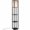 4 Tiered Wooden Shelf Floor Standard Lamp Lounge Reading Light Shelving Decor