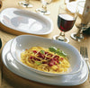 Bormioli Parma 18pc Square Dinner Service Set Opal Glass Dinnerware Dining Plate