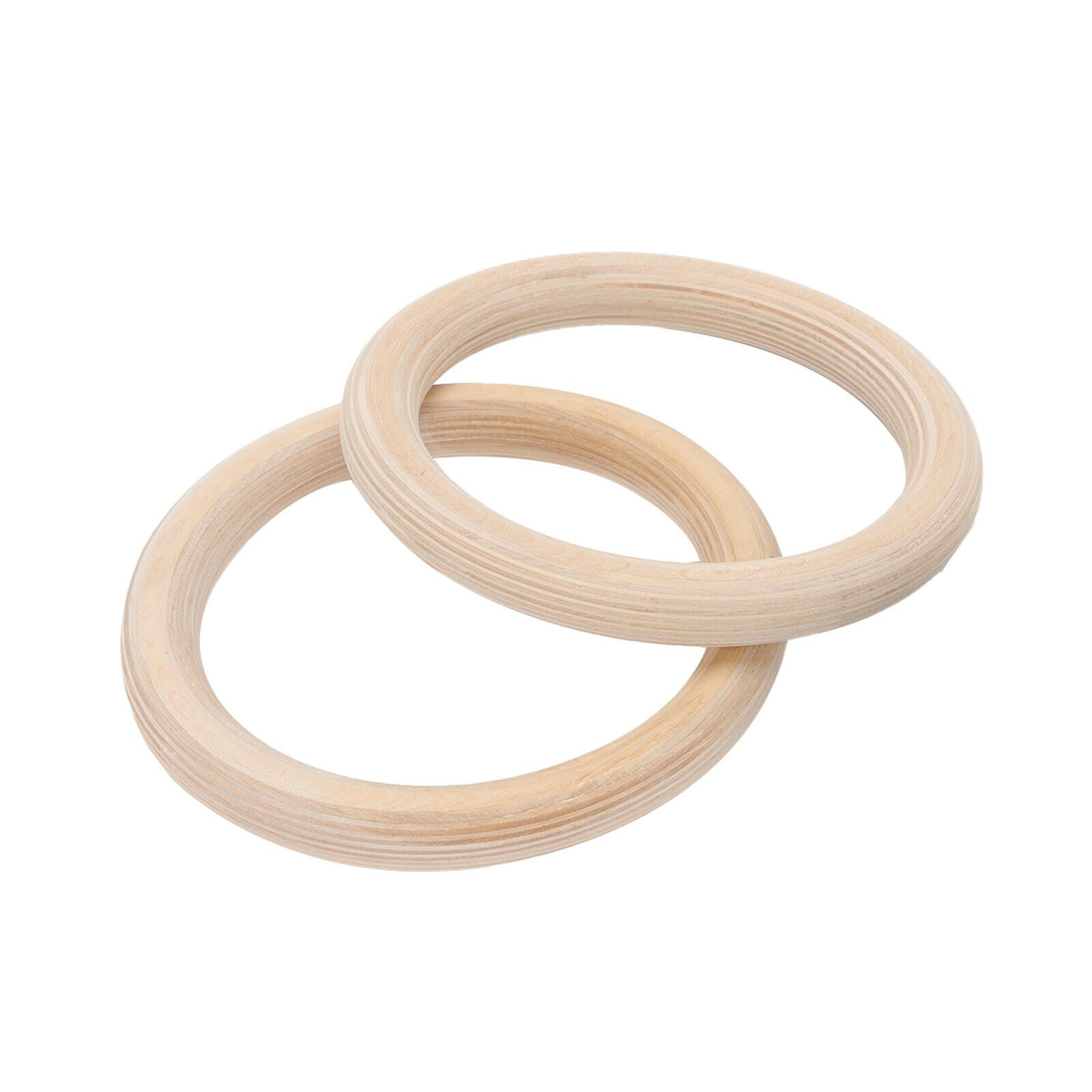 2X Wooden Gymnastic Rings Fitness Training Strength Home Gym Workout Bodyweight