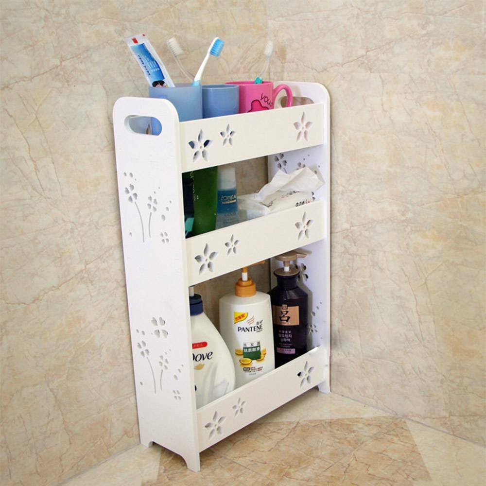 3 Tier Storage Shelf Bathroom Shower Organizer Caddy Rack Free Standing Floating