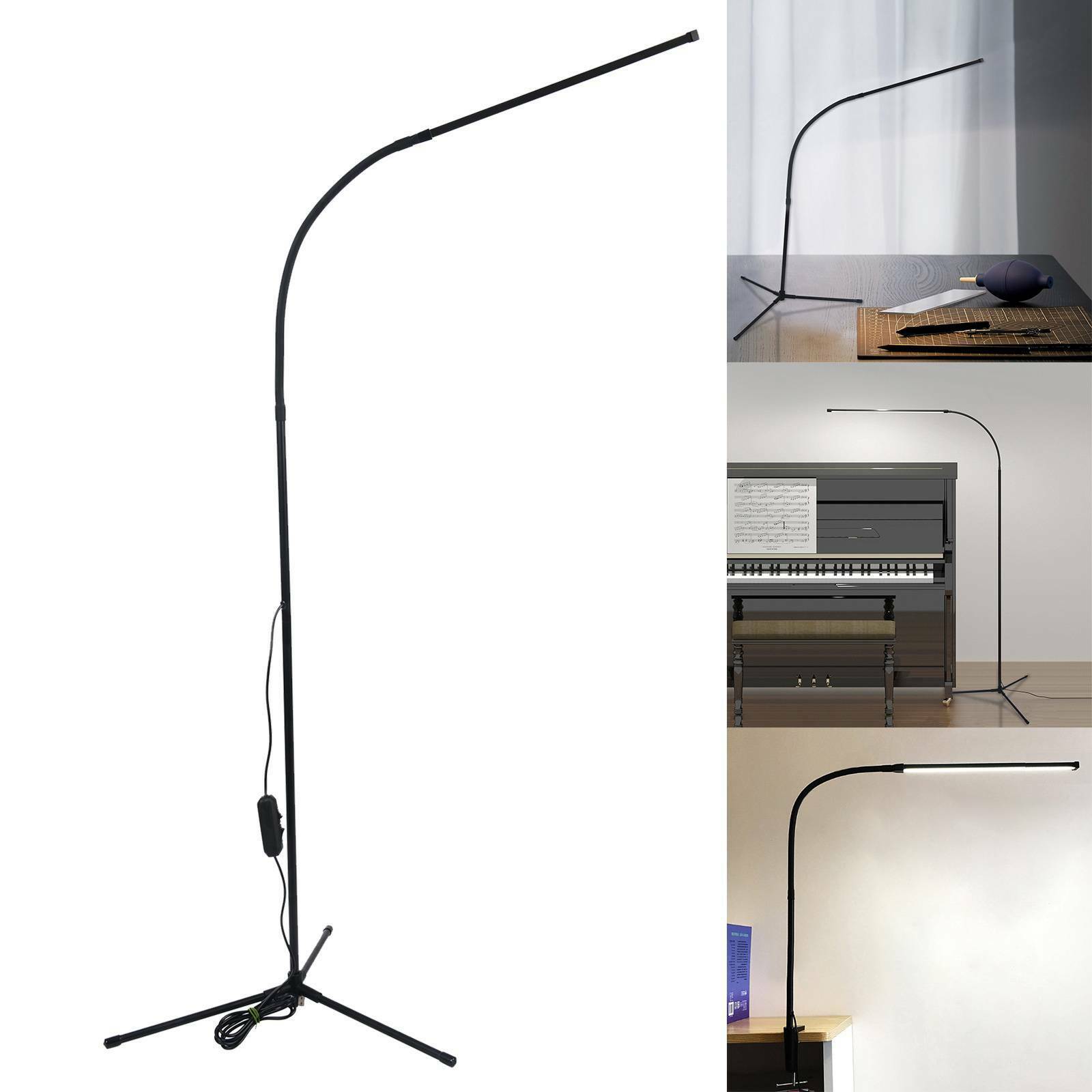 3 Usages Floor Standing Light LED Reading Lamp Adjustable Table Desk Lighting UK