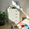 Modern White Chest of Drawer Bedside Table Cabinet 4 Drawer Bedroom Furniture