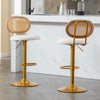 Bar Stools Set of 2 Swivel Counter Barstools w/ Back for Home Kitchen Breakfast