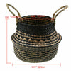 Elegant Seagrass Belly Basket Bag Garden Decor Laundry Storage Plant Pot Basket