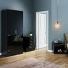 High Gloss 2 Door Wardrobe Mirrored Bedroom Furniture 3 pcs Set Large Storage