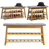 3 Tier Shoe Bench Shoes Storage Rack Cabinet Padded Seat Cushion Stool Hallway