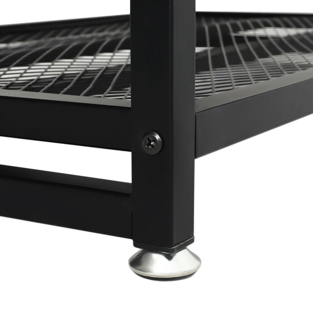 2 Tier Coffee Table Industrial Wooden Rectangle Living Room Table Metal Shelf