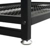 2 Tier Coffee Table Industrial Wooden Rectangle Living Room Table Metal Shelf