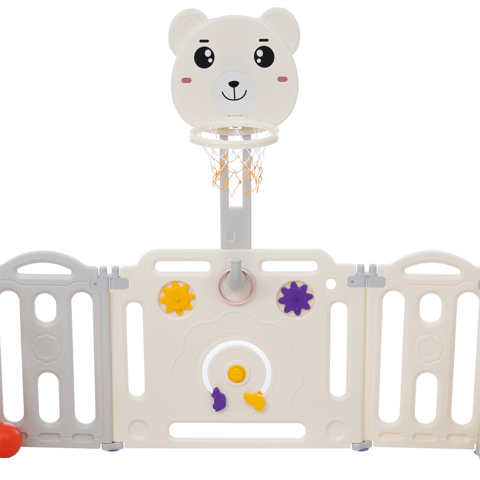 14 Panels Baby Playpen Foldable Kids Safety Activity Center HDPE Yard Fence Grey