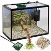26 Litre Glass Aquarium Fish Tank Starter Kit Set Filter Pump Net Plant Stones
