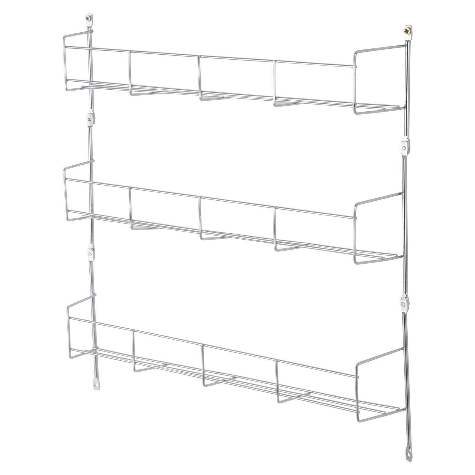 3 5 TIER FOR KITCHEN DOOR CUPBOARD STORAGE WALL SPICE HERB JAR RACK HOLDER