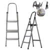 3 4 Tread Step Ladder Folding Aluminum Ladders with Safety Non-Slip Step