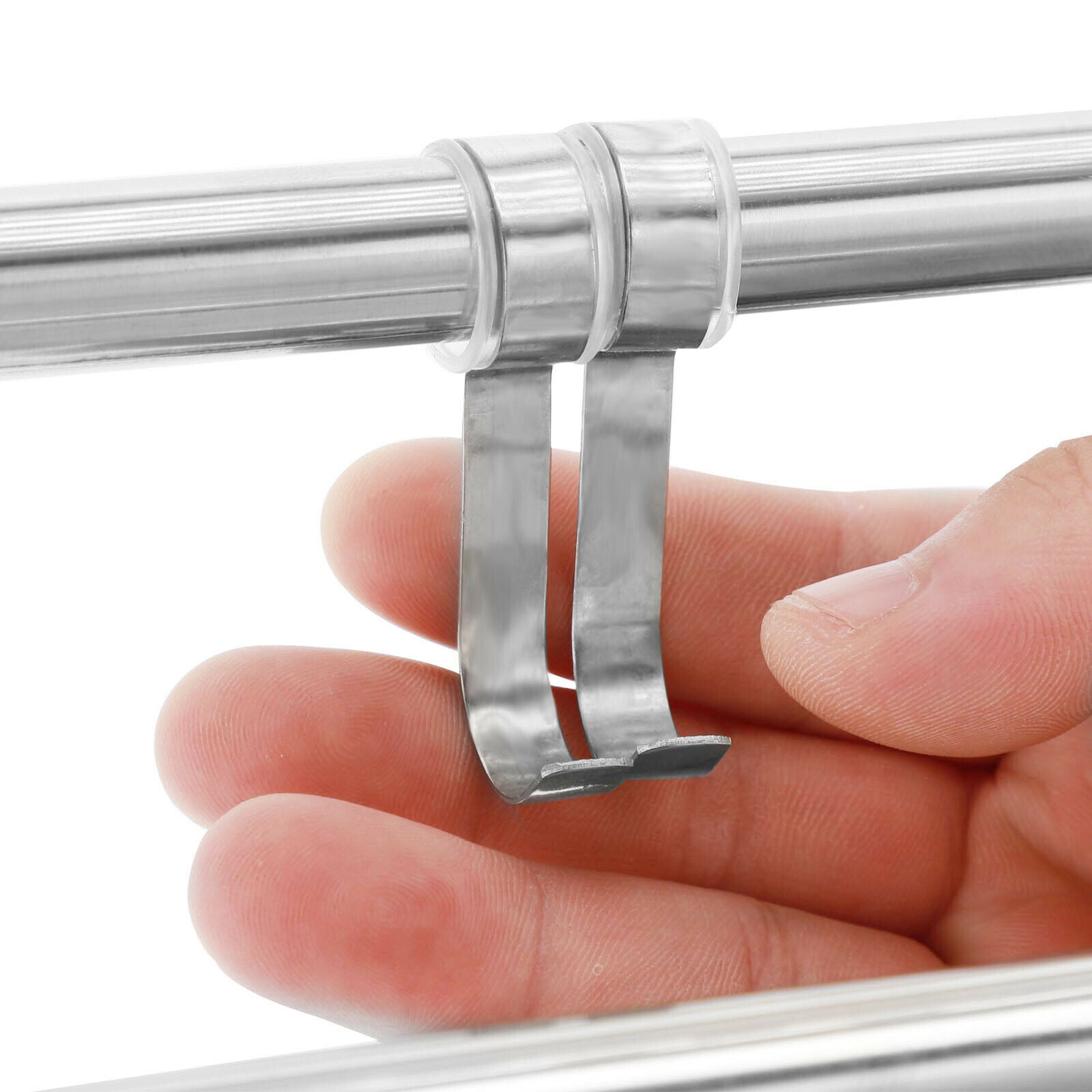 Double-Chrome Towel Rail Holder Stainless Steel Wall Mounted Bathroom Rack Shelf