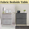 2 Drawer Fabric Bedside Table Chest of Drawers Cabinet Nightstand Storage Unit