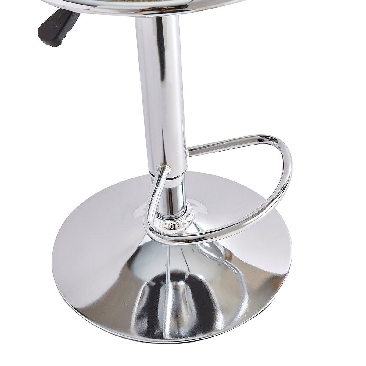 Bar Stools x2 Beige Swivel Barstools Gas Lift Rest Pub Chairs Kitchen Breakfast