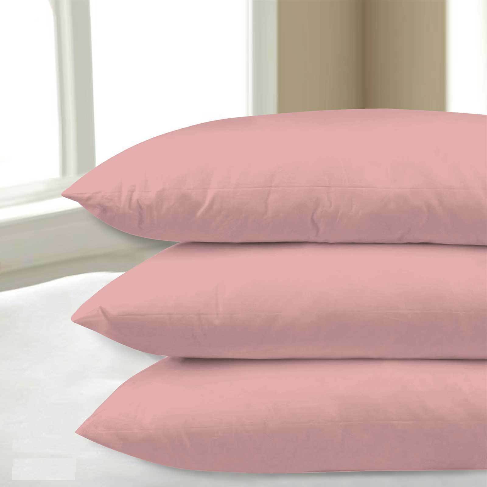 2X Pillow Cases Luxury Fine Poly Cotton Pair Pack Housewife Bedroom Pillow Cover
