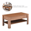 Wood Coffee Table For Living Room with Hidden Storage Lift-Top Table for Home