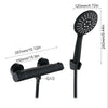Bathroom Thermostatic Mixer Shower Bath Kit Valve Bar Taps Shower Heads Hose Set