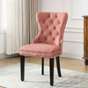 Dining Chairs Velvet Studded Fabric Lounge Padded Accent Side Chair Home Kitchen