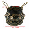 Elegant Seagrass Belly Basket Bag Garden Decor Laundry Storage Plant Pot Basket