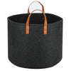 Grey Closet Clothing Toy Storage Felt Storage Basket Bin with Handle Bedroom