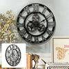 LARGE WALL CLOCK OUTDOOR GARDEN Big ROMAN NUMERALS GIANT OPEN FACE METAL 40CM