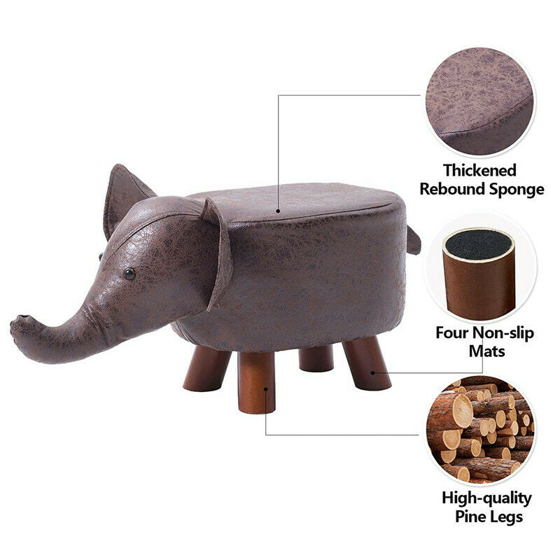 Animal Shape Ottomans Footstools Padded Cushion Rest Seat Footstool Pouffe Stool